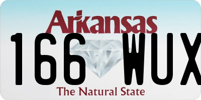 AR license plate 166WUX