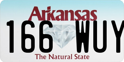 AR license plate 166WUY
