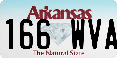 AR license plate 166WVA