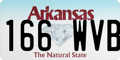 AR license plate 166WVB
