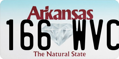 AR license plate 166WVC