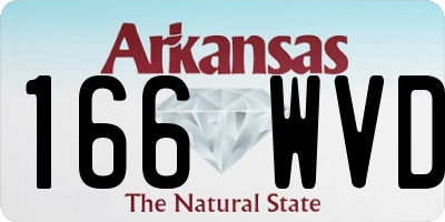 AR license plate 166WVD
