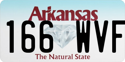 AR license plate 166WVF