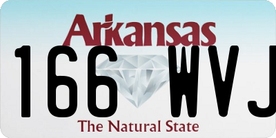 AR license plate 166WVJ
