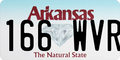 AR license plate 166WVR