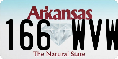 AR license plate 166WVW