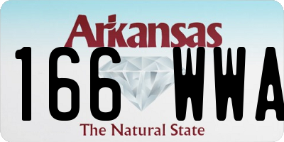 AR license plate 166WWA