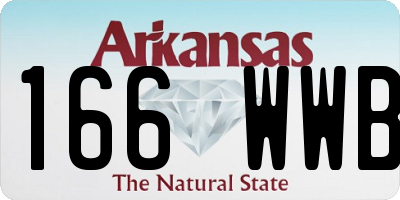 AR license plate 166WWB