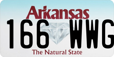 AR license plate 166WWG