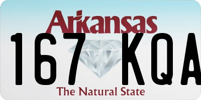 AR license plate 167KQA
