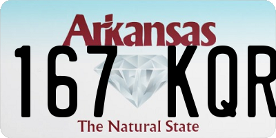 AR license plate 167KQR