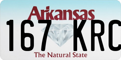 AR license plate 167KRC