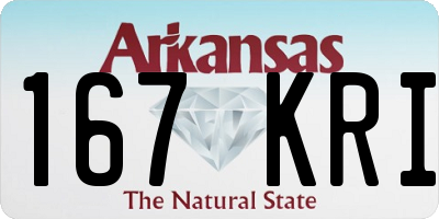 AR license plate 167KRI