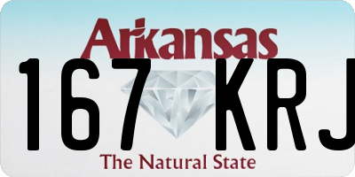 AR license plate 167KRJ