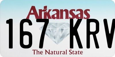 AR license plate 167KRV