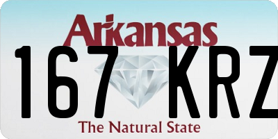 AR license plate 167KRZ