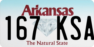 AR license plate 167KSA