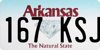 AR license plate 167KSJ