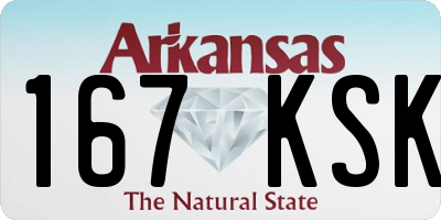 AR license plate 167KSK