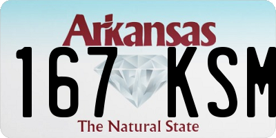 AR license plate 167KSM