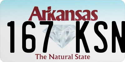 AR license plate 167KSN