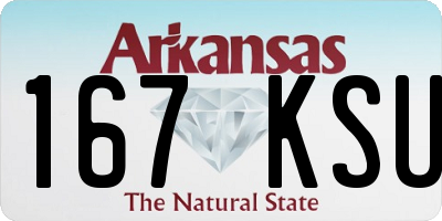 AR license plate 167KSU