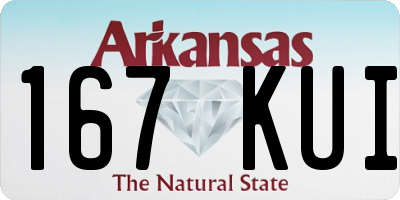 AR license plate 167KUI