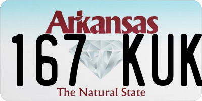 AR license plate 167KUK