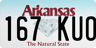 AR license plate 167KUO