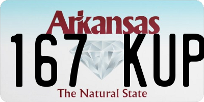 AR license plate 167KUP