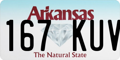 AR license plate 167KUV