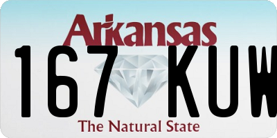 AR license plate 167KUW