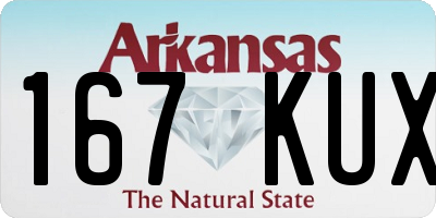 AR license plate 167KUX