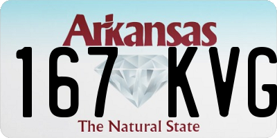 AR license plate 167KVG