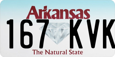 AR license plate 167KVK