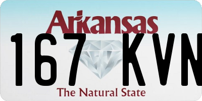 AR license plate 167KVN