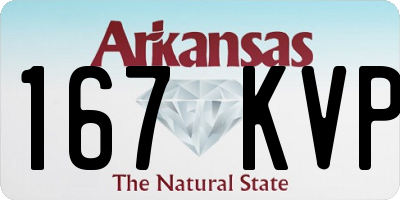 AR license plate 167KVP