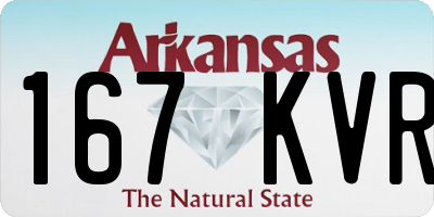 AR license plate 167KVR