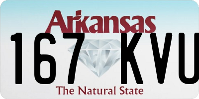 AR license plate 167KVU