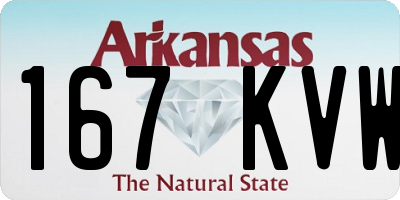 AR license plate 167KVW