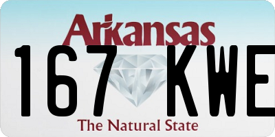 AR license plate 167KWE