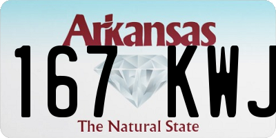 AR license plate 167KWJ