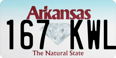 AR license plate 167KWL