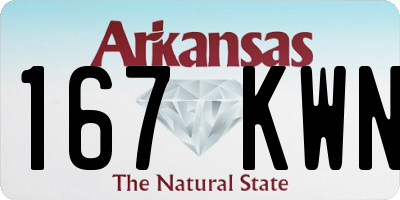 AR license plate 167KWN