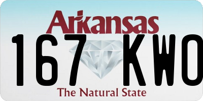 AR license plate 167KWO