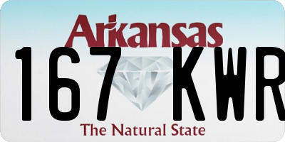 AR license plate 167KWR
