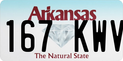 AR license plate 167KWV