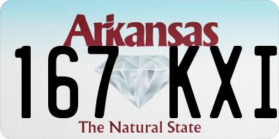 AR license plate 167KXI