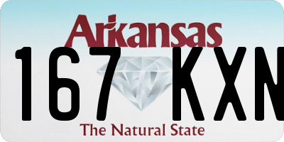 AR license plate 167KXN