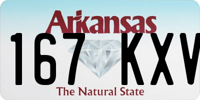 AR license plate 167KXV